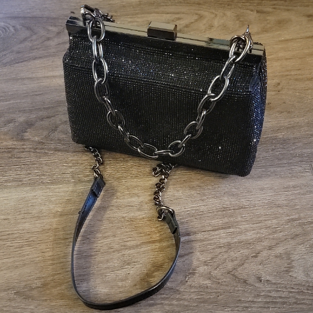 Black Glitter Clutch